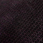Close-up of Plum Violet Sheer Circle Shimmer Stretch Tulle Fabric revealing the circular shimmer repeat and fine sheer mesh