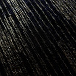 Close-up of Jet Black Sheer Metallic Shimmer Stretch Tulle Fabric highlighting fine sheer mesh texture, metallic shimmer, lightweight stretch and subtle transparency for fashion and performance wear