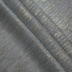 Layered Pewter Gray Sheer Metallic Shimmer Stretch Tulle Fabric showing shimmering depth, soft transparency and airy flexible folds for eveningwear, overlays, costumes and stagewear