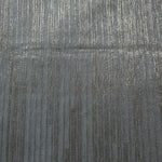 Surface view of Pewter Gray Sheer Metallic Shimmer Stretch Tulle Fabric showing even metallic shimmer, fine sheer tulle texture, translucent finish and stretch for overlays, dresses and performance wear
