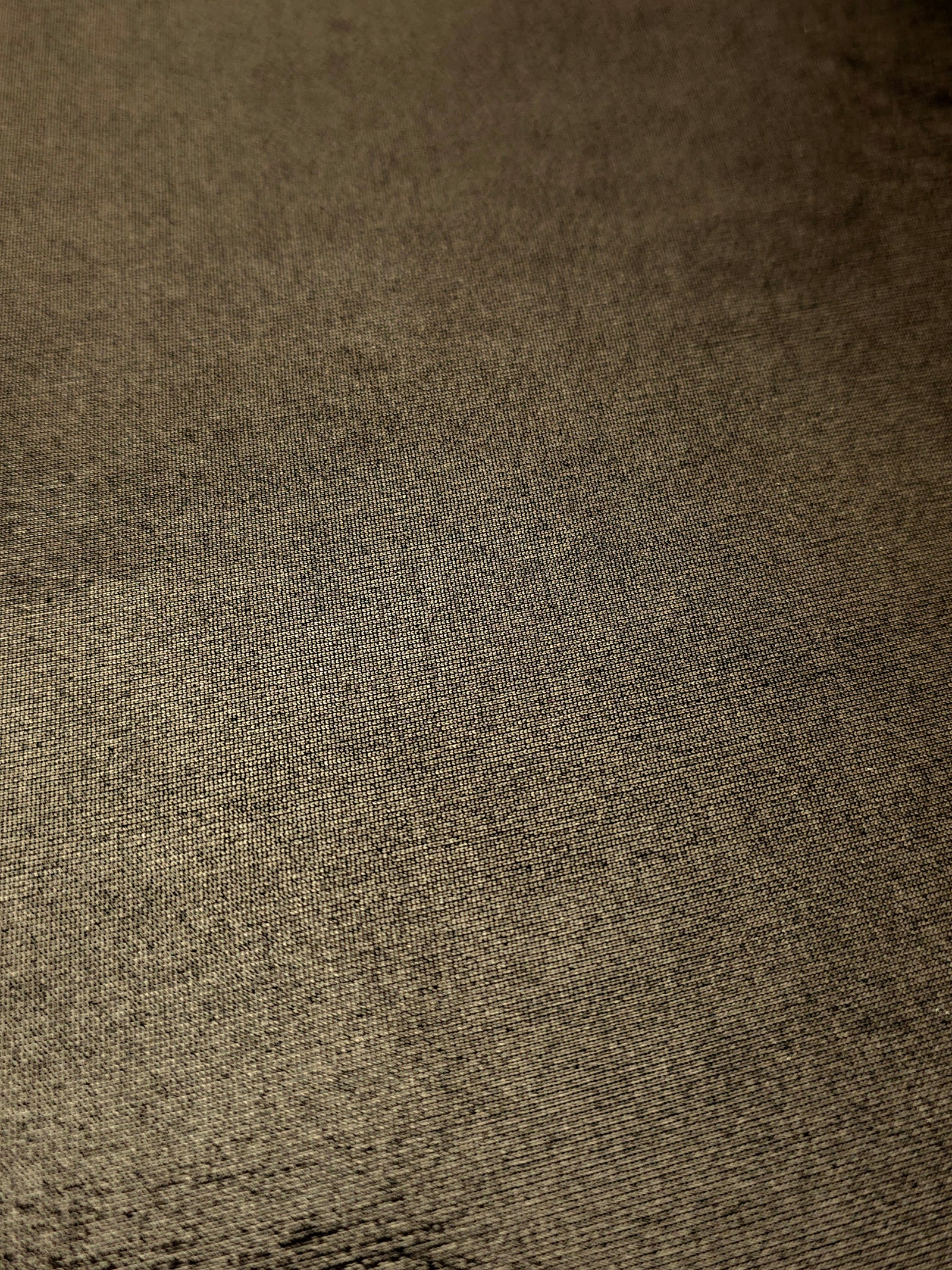 Close-up Dark Olive Taupe shimmer metallic spandex showing reflective foil detail and the fabric surface for statement garments
