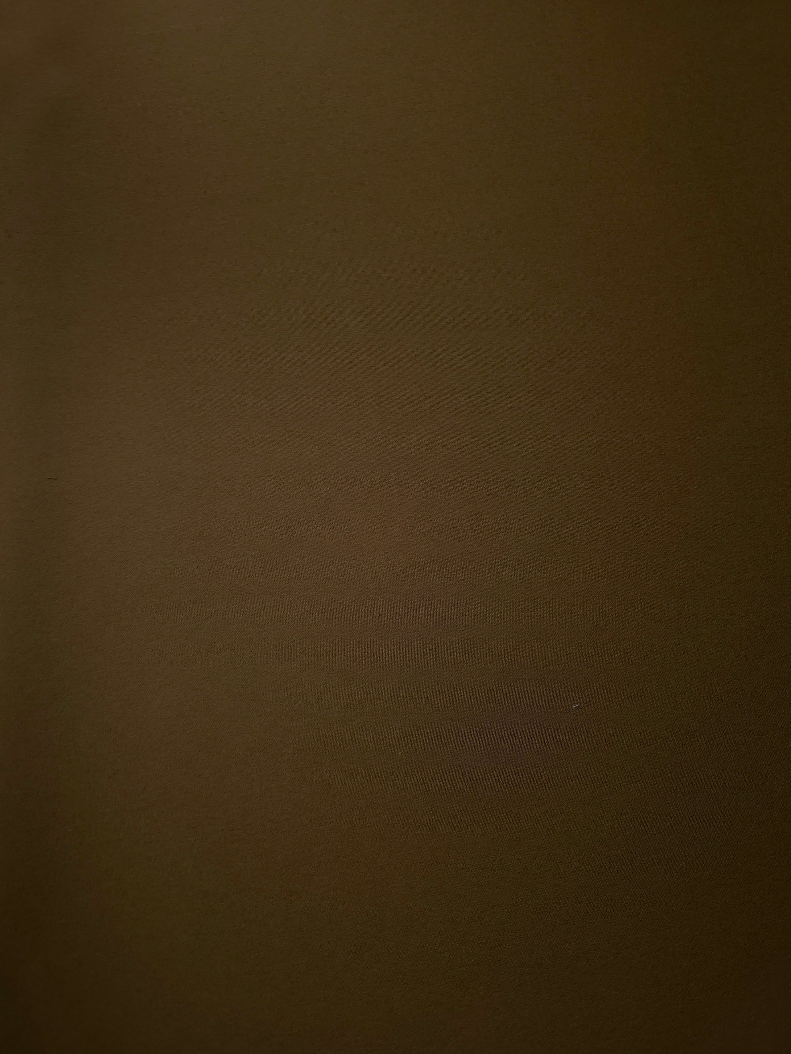 Flat view of Dark Walnut Brown Korean polyester crepe, 205 GSM opaque dressmaking fabric with a smooth woven surface