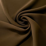 Swirled Dark Walnut Brown Korean crepe showing fluid movement and silky drape for dresses and occasionwear