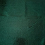 Flat view of Deep Emerald Green shimmer stretch fabric showing its metallic foil surface for costumes, partywear and fashion apparel