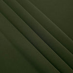 Deep Olive Green mechanical polyester crepe layered to show soft structure for tailored garments and separates