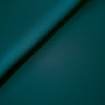 Deep Teal opaque Korean polyester crepe in a soft fold, showing flowing drape for garment making