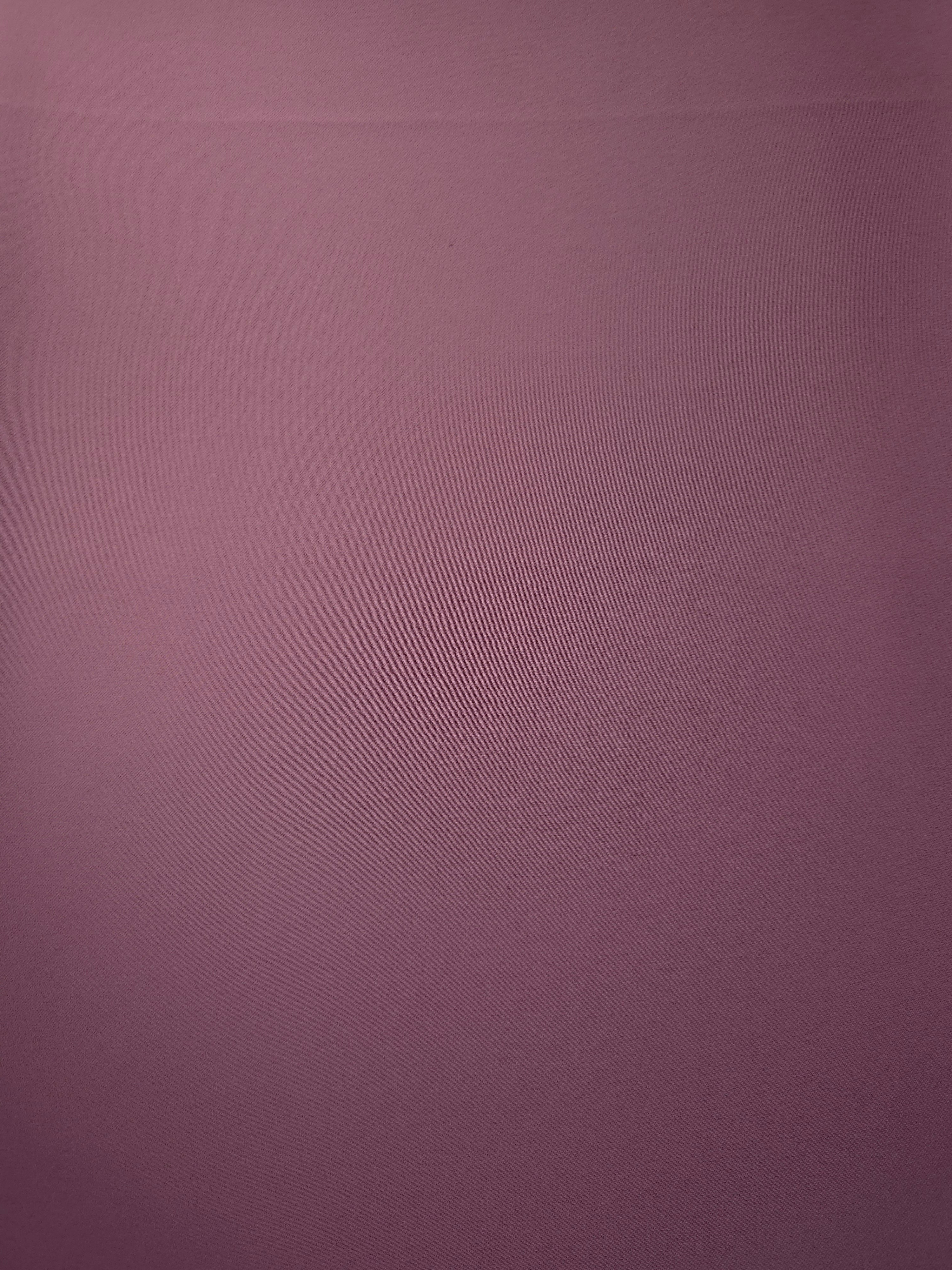 Dusty Mauve opaque Korean polyester crepe shown flat, 205 GSM smooth woven fabric for dressmaking