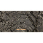 Italian Chiffon Abstract Pleats Gold Black - Hiba Fabrics