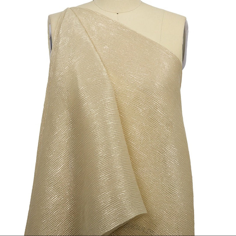 Polyester Chiffon Plisse With All Over Foil 1 - Hiba Fabrics