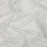 Italian  Chiffon with Abstract Pleats | Silver on White - Original - Hiba Fabrics