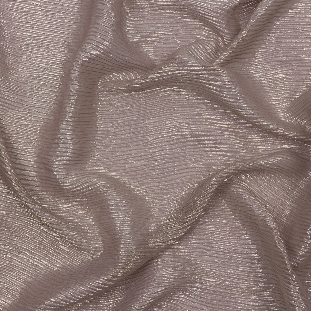 Italian Chiffon Micro Pleat / Plisse with All-Over Foil - Hiba Fabrics