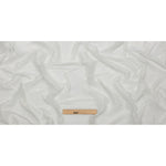 Italian Chiffon Abstract Pleats Silver White - Hiba Fabrics