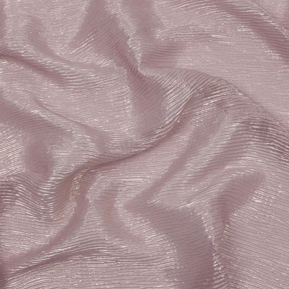 Italian Chiffon Micro Pleat / Plisse with All-Over Foil - Hiba Fabrics