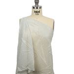 Italian Chiffon Abstract Pleats Silver White - Hiba Fabrics