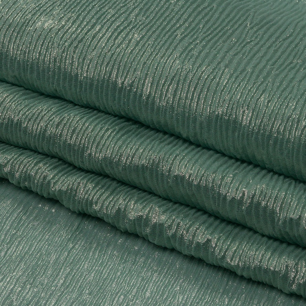 Polyester Chiffon Plisse With All Over Foil 4 - Hiba Fabrics