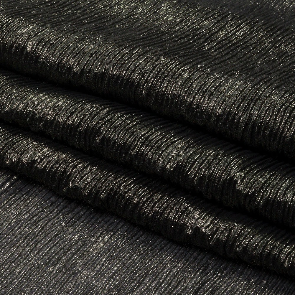 Polyester Chiffon Plisse With All Over Foil 6 - Hiba Fabrics