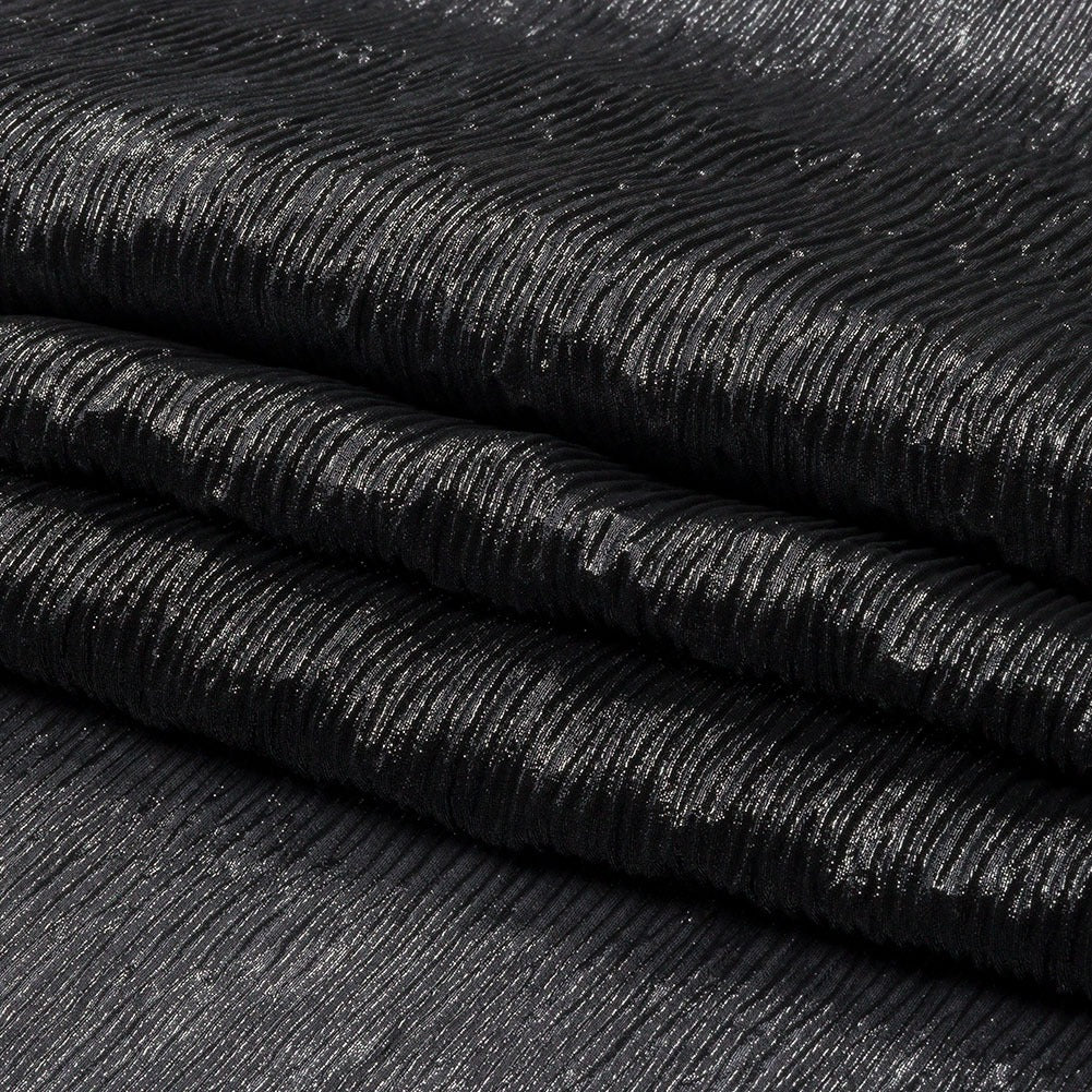 Polyester Chiffon Plisse With All Over Foil 7 - Hiba Fabrics