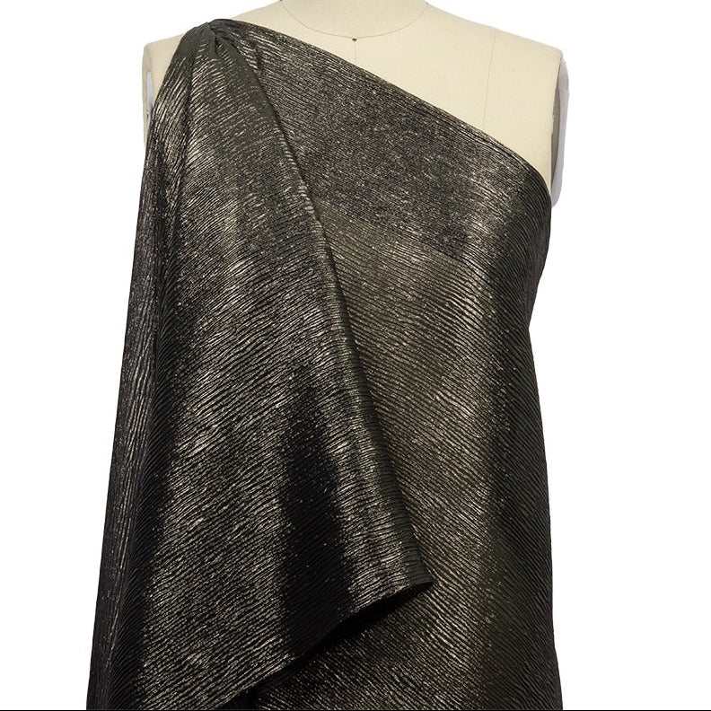 Polyester Chiffon Plisse With All Over Foil 6 - Hiba Fabrics