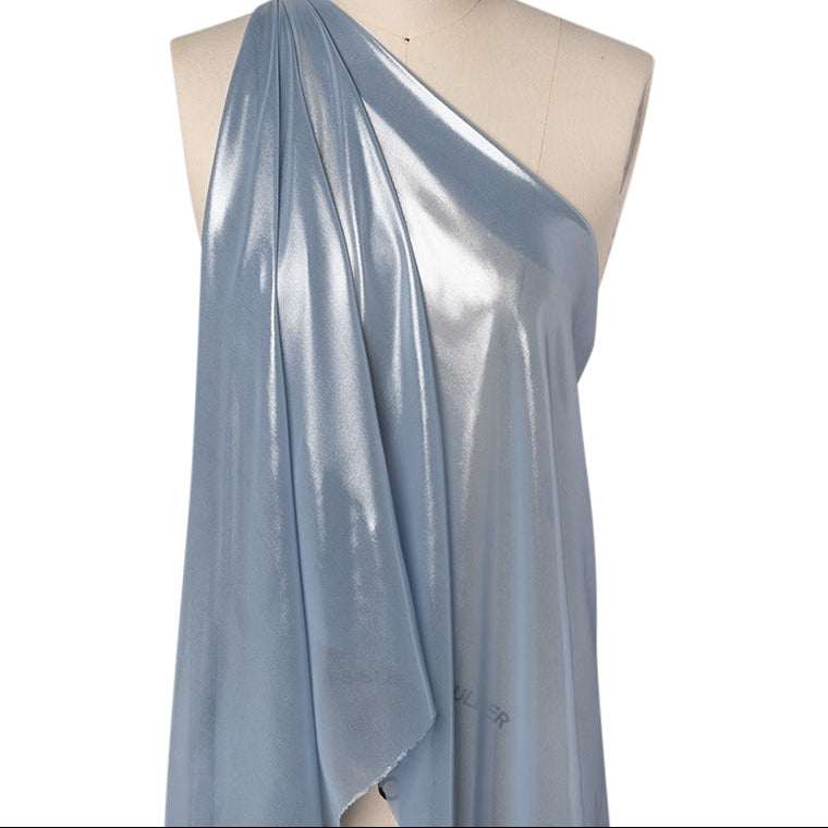 Liquid Sheen Metallic Polyester Chiffon - Hiba Fabrics