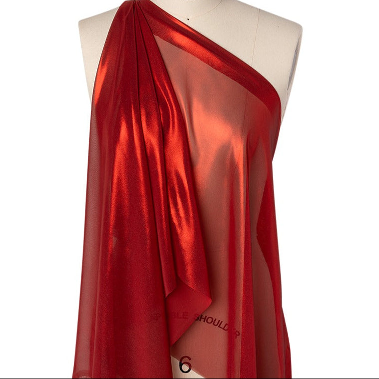Liquid Sheen Metallic Polyester Chiffon 6 - Hiba Fabrics