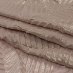 Italian Chiffon Abstract Pleats Gold Mauve - Hiba Fabrics