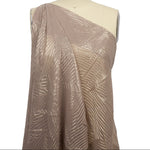 Italian Chiffon Abstract Pleats Gold Mauve - Hiba Fabrics