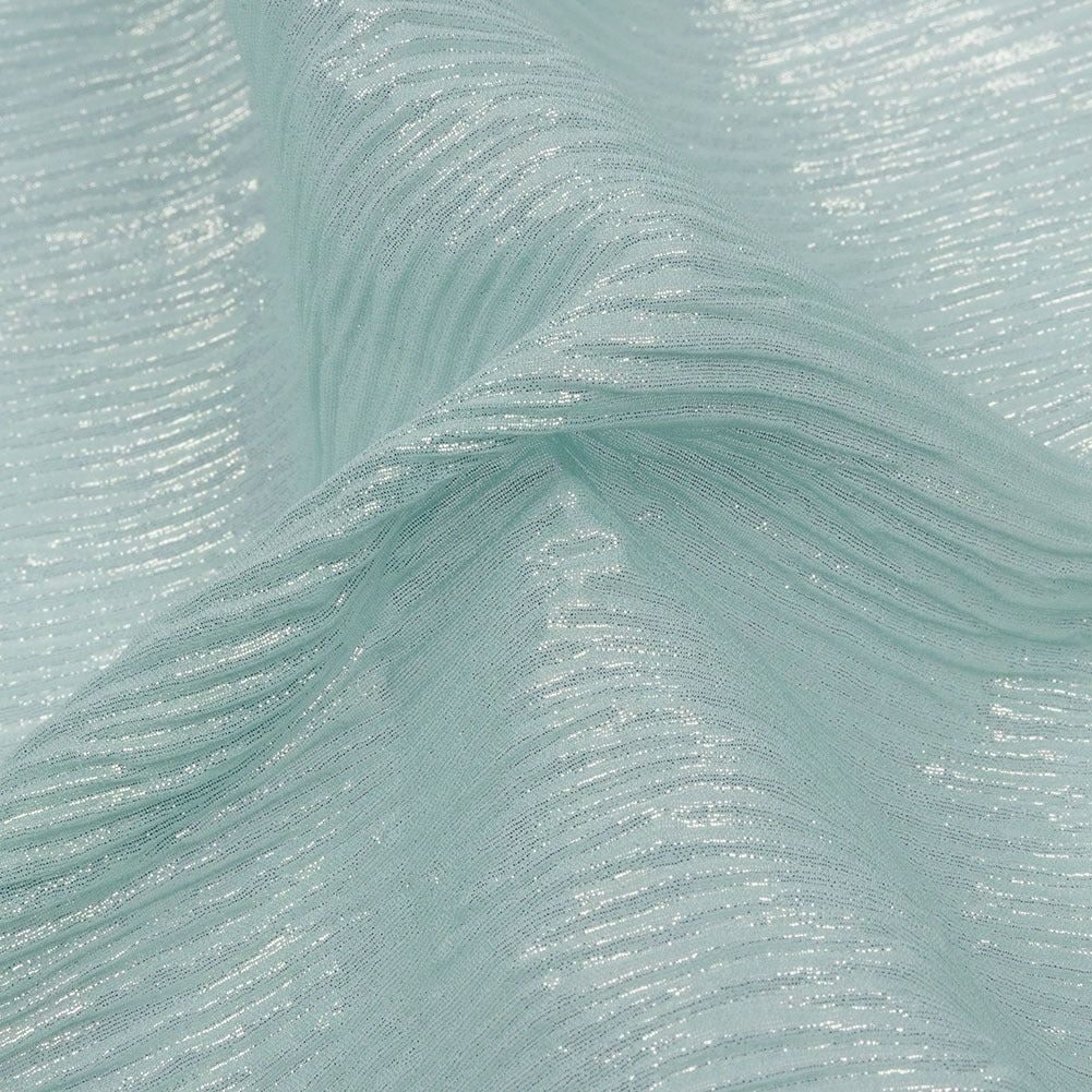Italian Chiffon Micro Pleat / Plisse with All-Over Foil - Hiba Fabrics