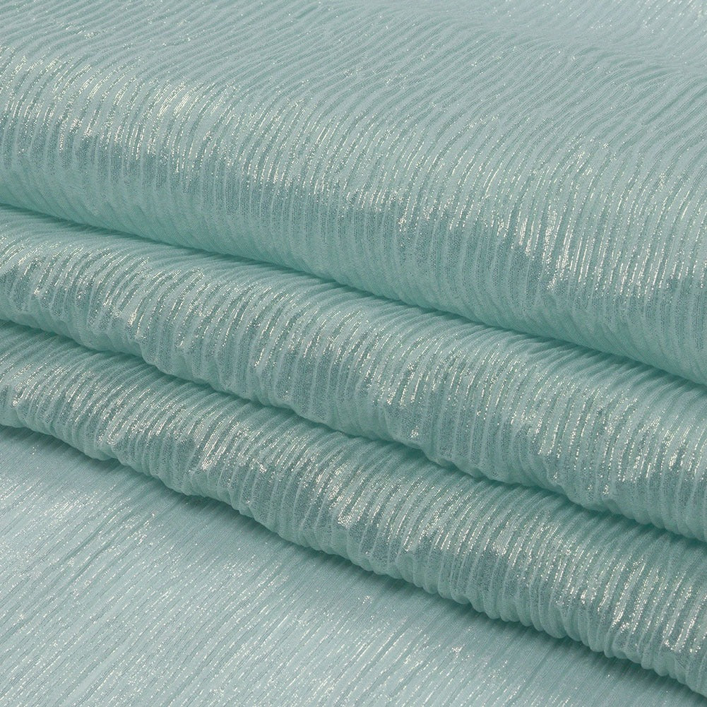 Polyester Chiffon Plisse With All Over Foil - Hiba Fabrics