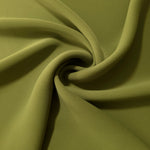 Swirled Khaki Olive Green Korean crepe showing fluid movement and silky drape for dresses and occasionwear