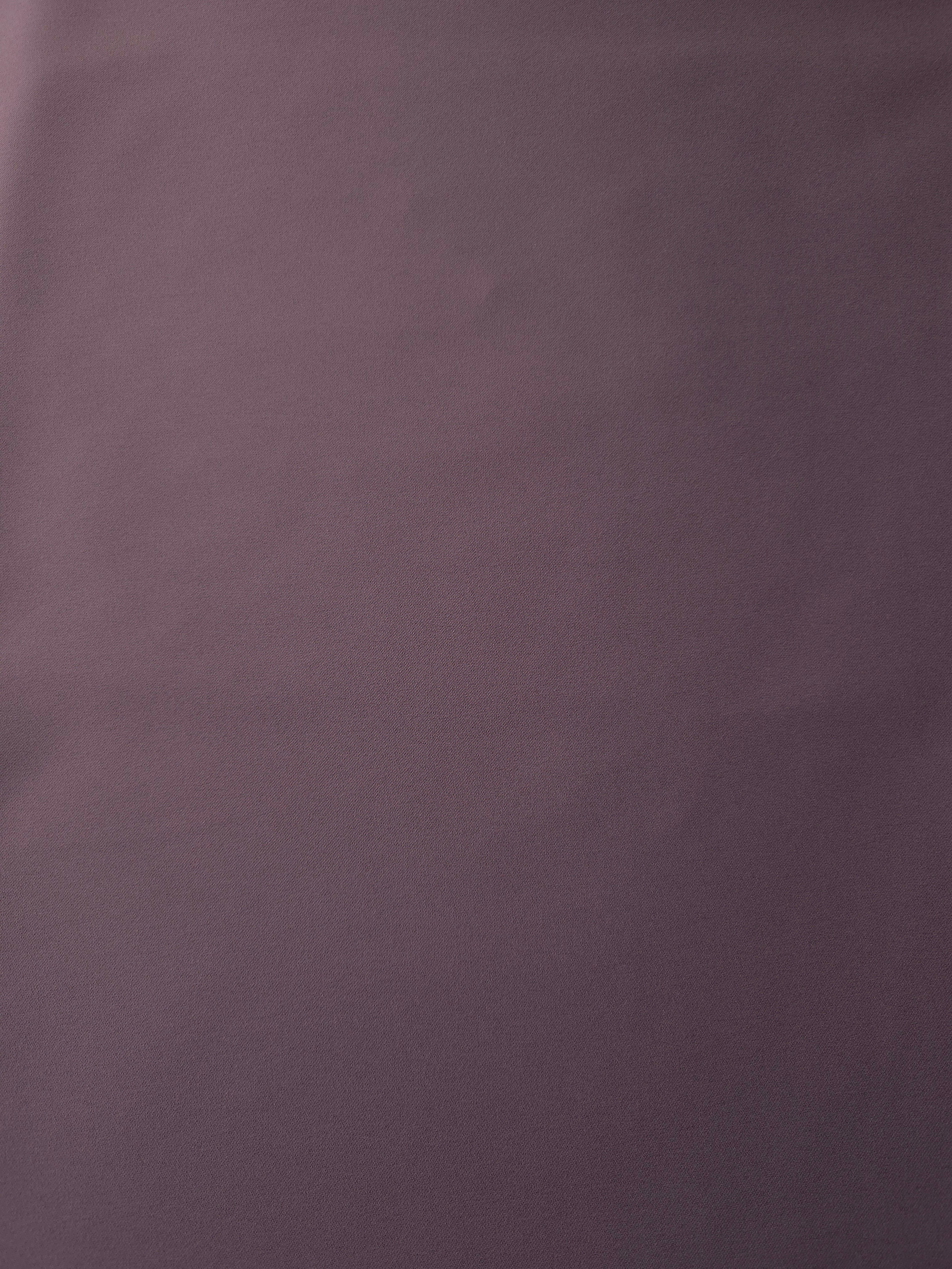 Mauve Taupe Korean crepe fabric shown flat, 205 GSM opaque polyester with a smooth surface and silky-soft hand