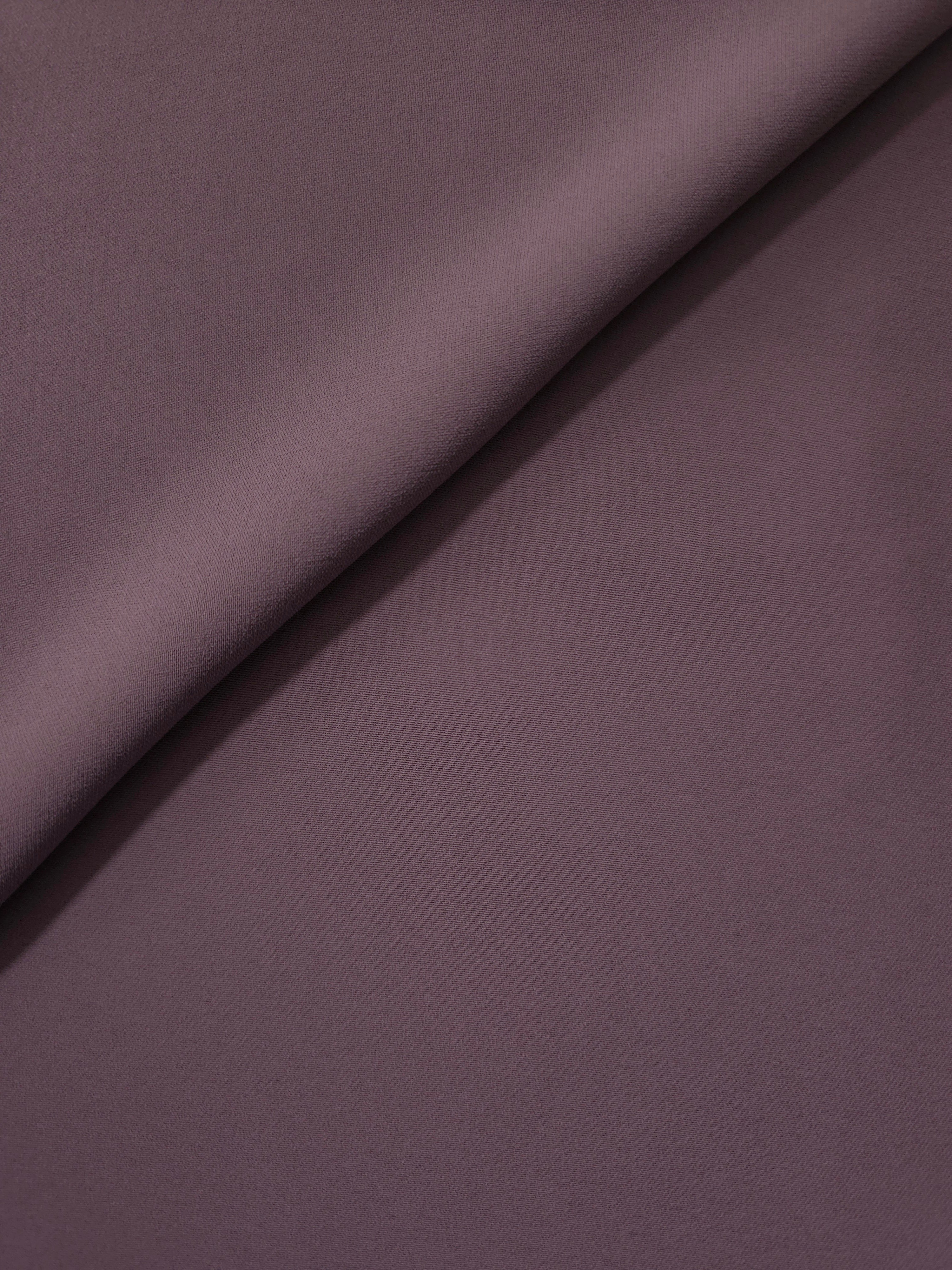 Mauve Taupe silky-soft Korean crepe folded loosely to show fluid drape for blouses and occasionwear separates