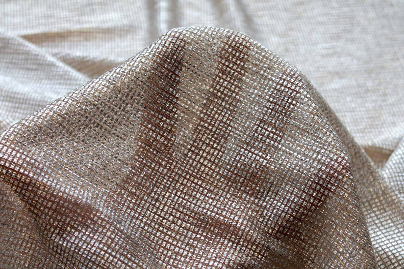 Sheer Shimmer Jersey Stretch Fabric