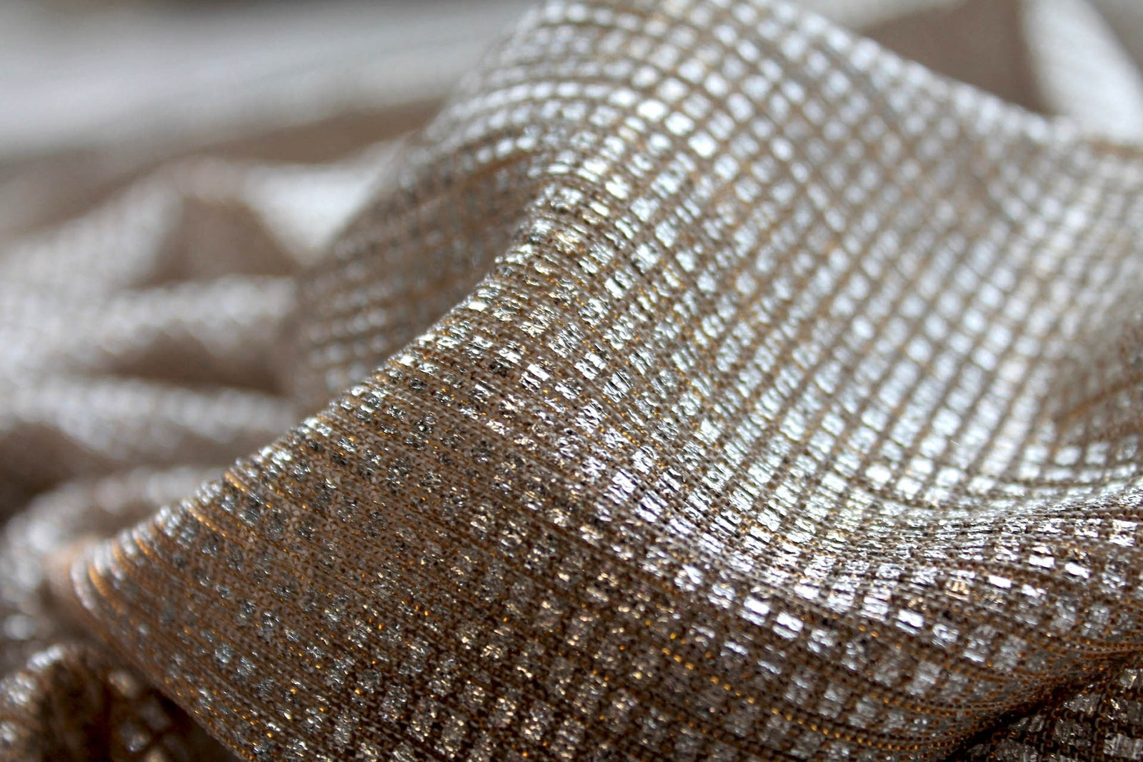 Sheer Shimmer Jersey Stretch Fabric