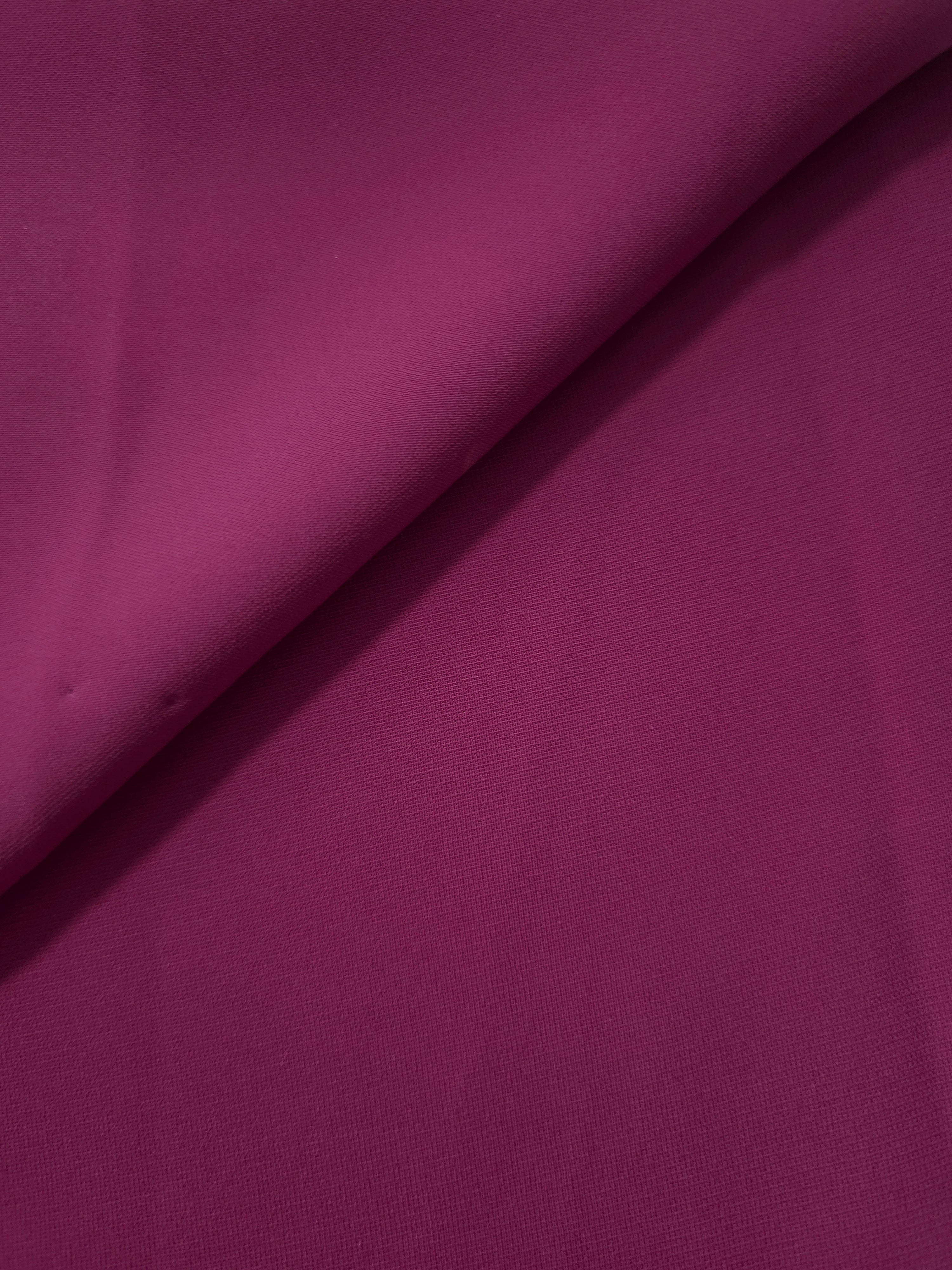 Mulberry Purple Korean polyester crepe in a soft fold, showing fluid drape for blouses and flowing dresses