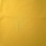 Mustard Yellow 205 GSM Korean polyester crepe shown flat, an opaque smooth woven dress fabric with a silky-soft finish