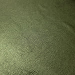Texture view of Olive Green metallic stretch fabric, highlighting foil shimmer and surface detail for performance apparel