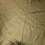 Texture view of Olive Khaki metallic stretch fabric, highlighting foil shimmer and surface detail for performance apparel