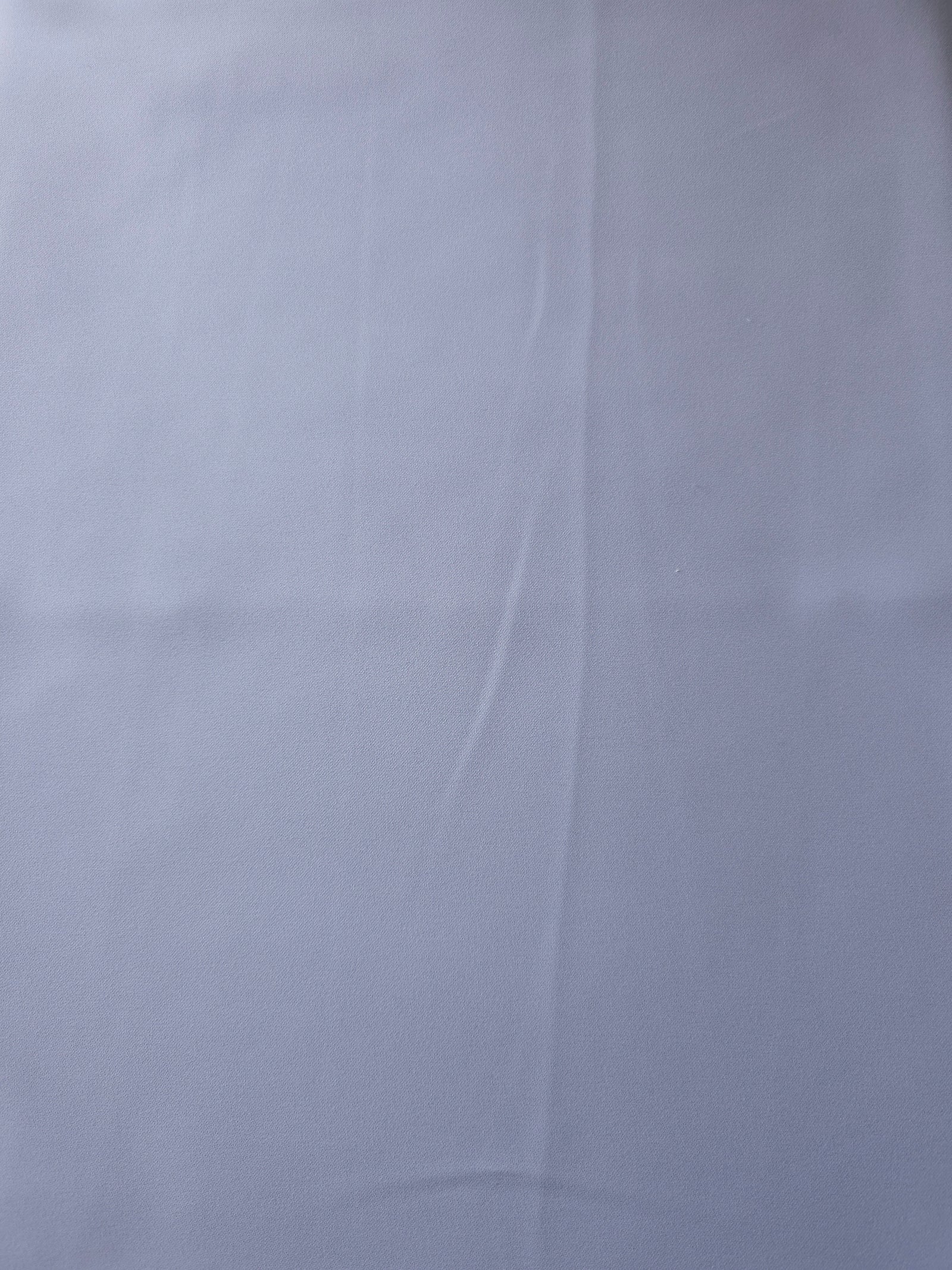Periwinkle Blue opaque Korean polyester crepe shown flat, 205 GSM smooth woven fabric for dressmaking