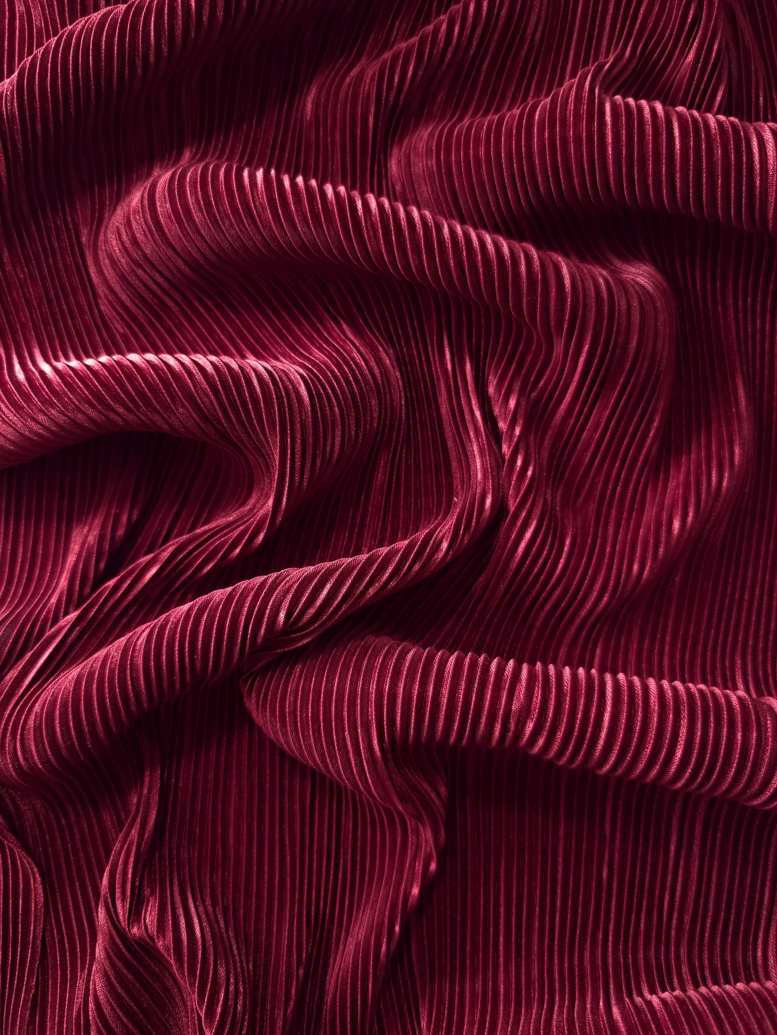 Micro Pleated Stretch Bodre Satin Fabric