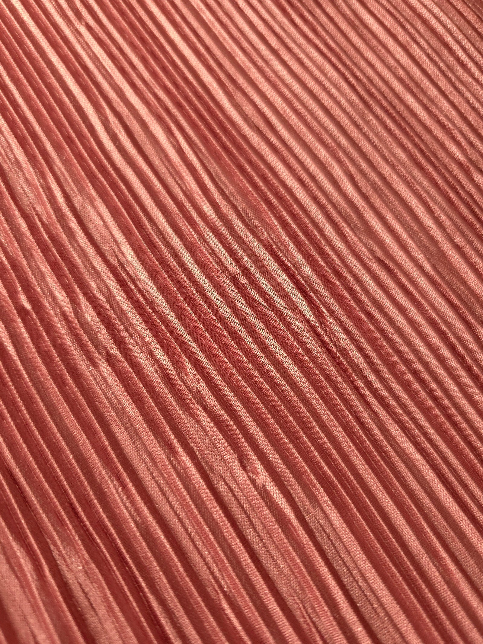 Micro Pleated Stretch Bodre Satin Fabric