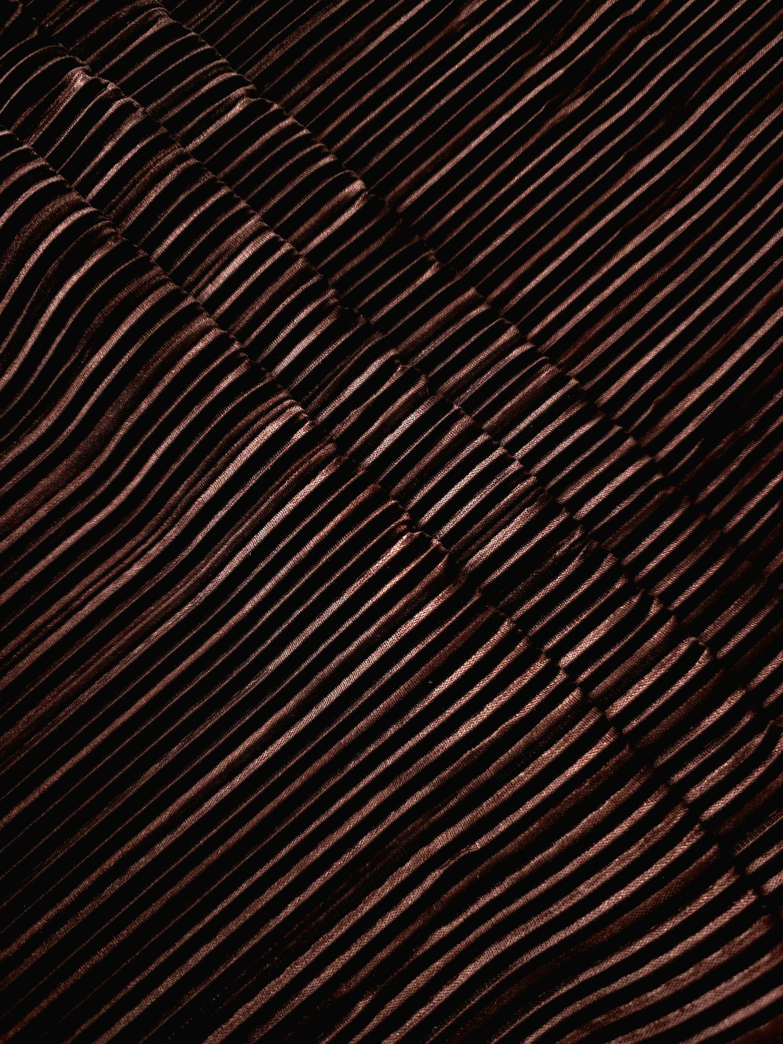 Micro Pleated Stretch Bodre Satin Fabric