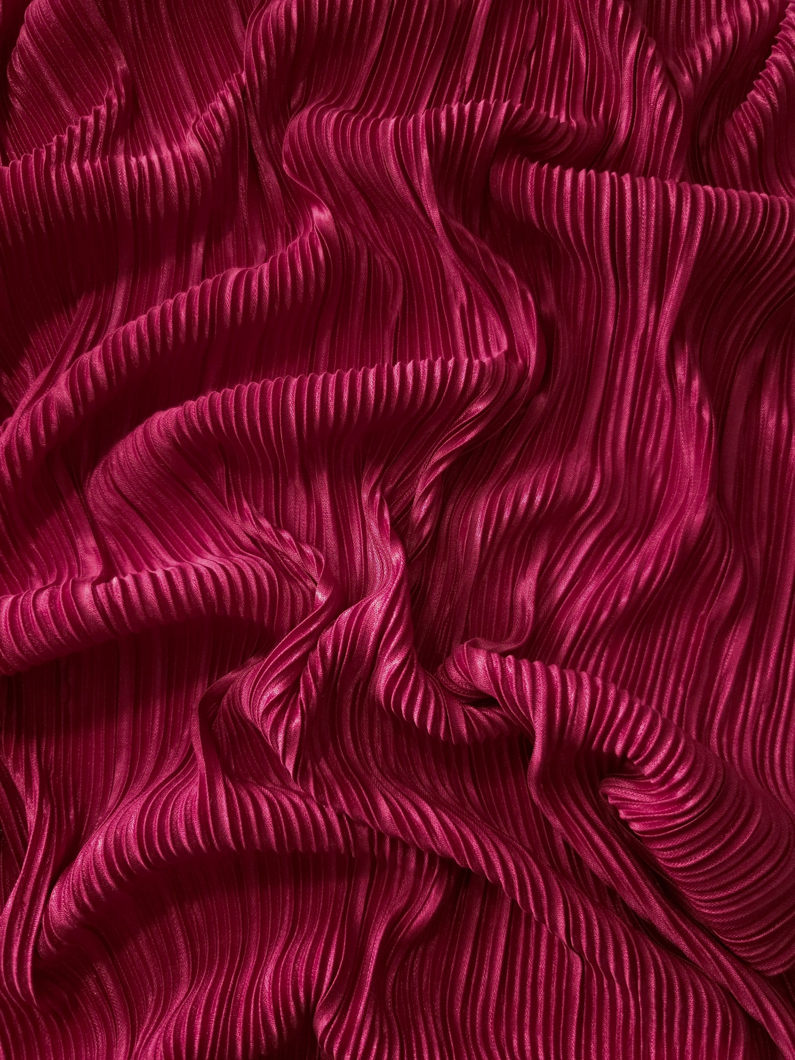 Micro Pleated Stretch Bodre Satin Fabric
