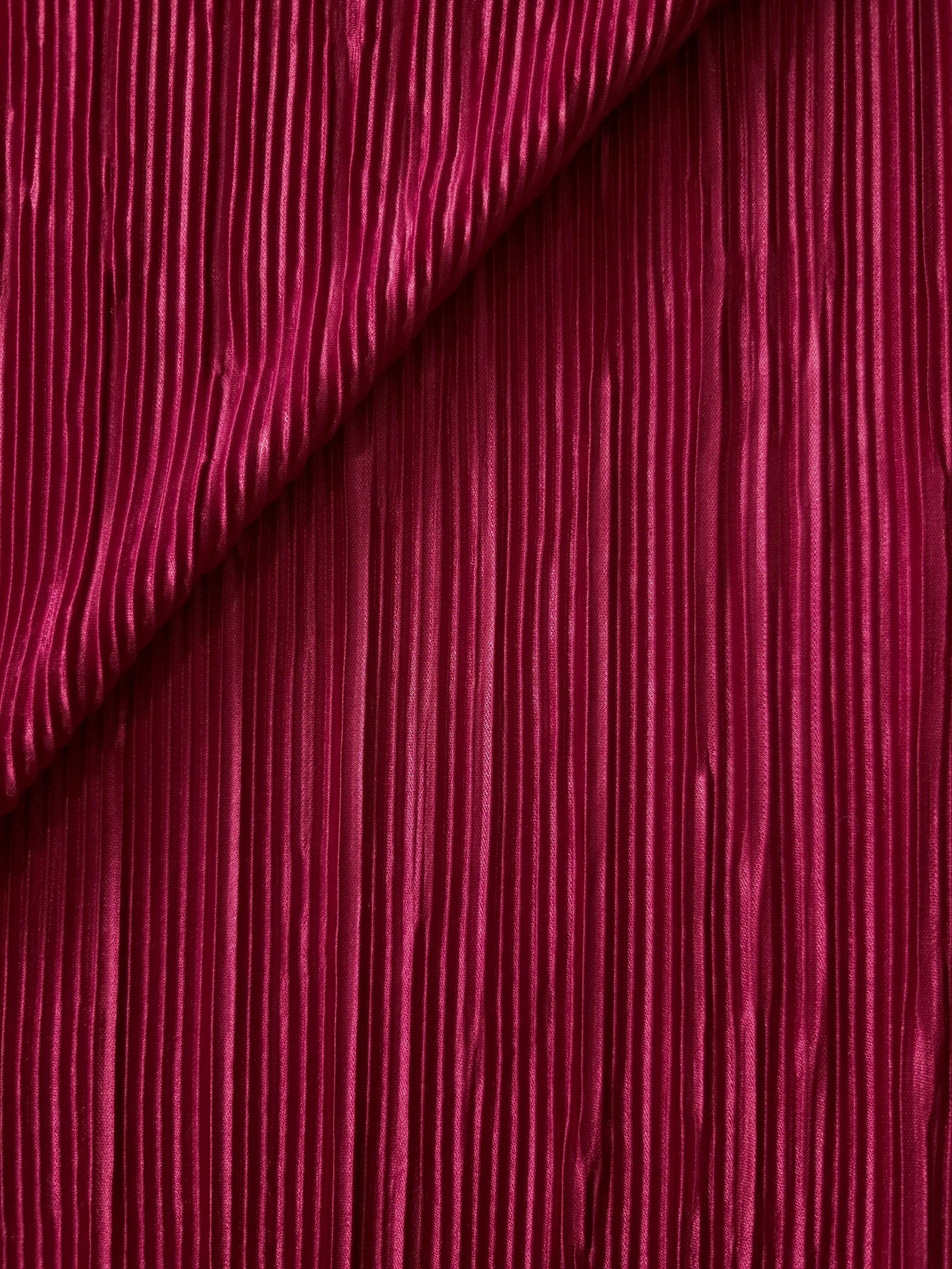 Micro Pleated Stretch Bodre Satin Fabric