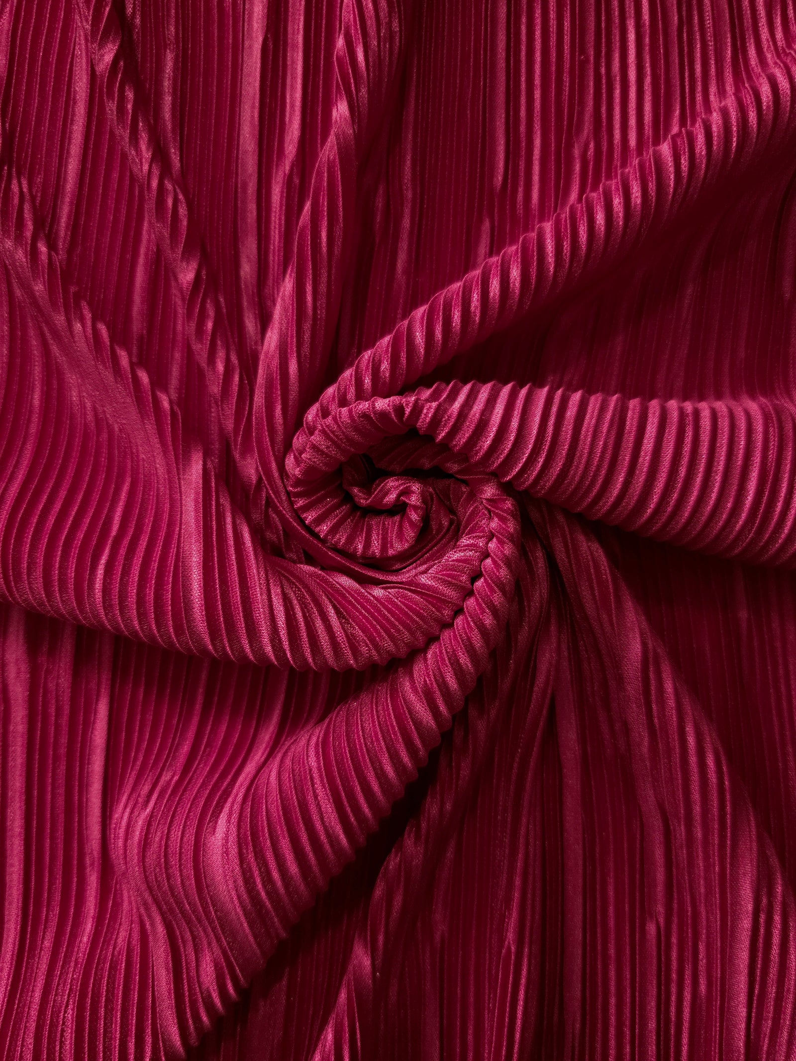 Micro Pleated Stretch Bodre Satin Fabric
