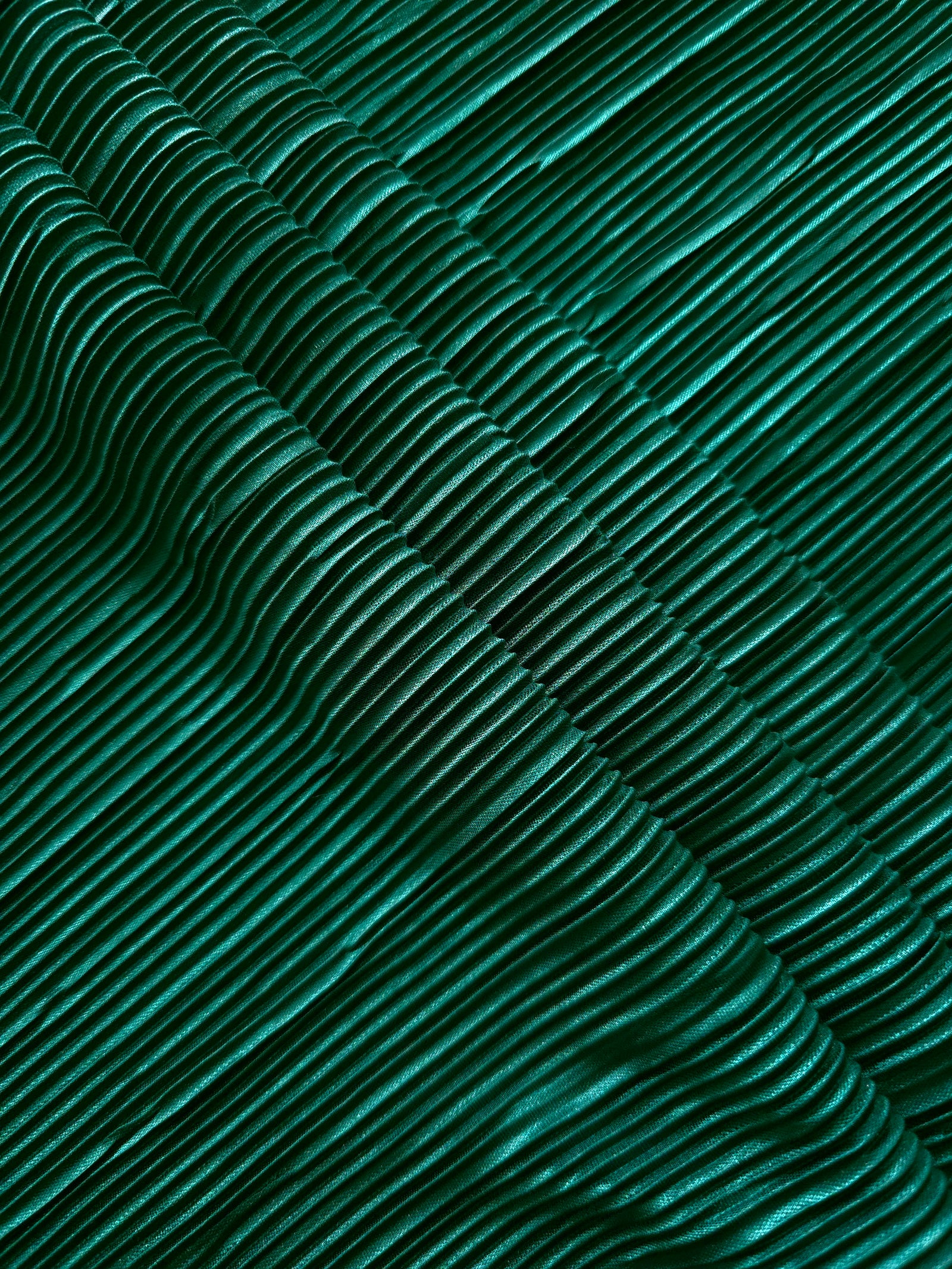 Micro Pleated Stretch Bodre Satin Fabric