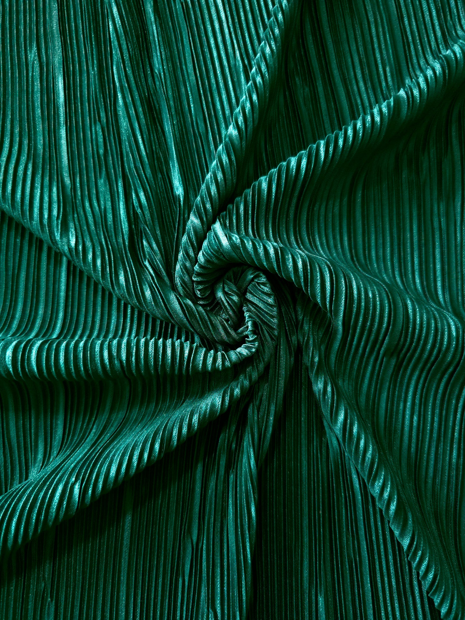 Micro Pleated Stretch Bodre Satin Fabric