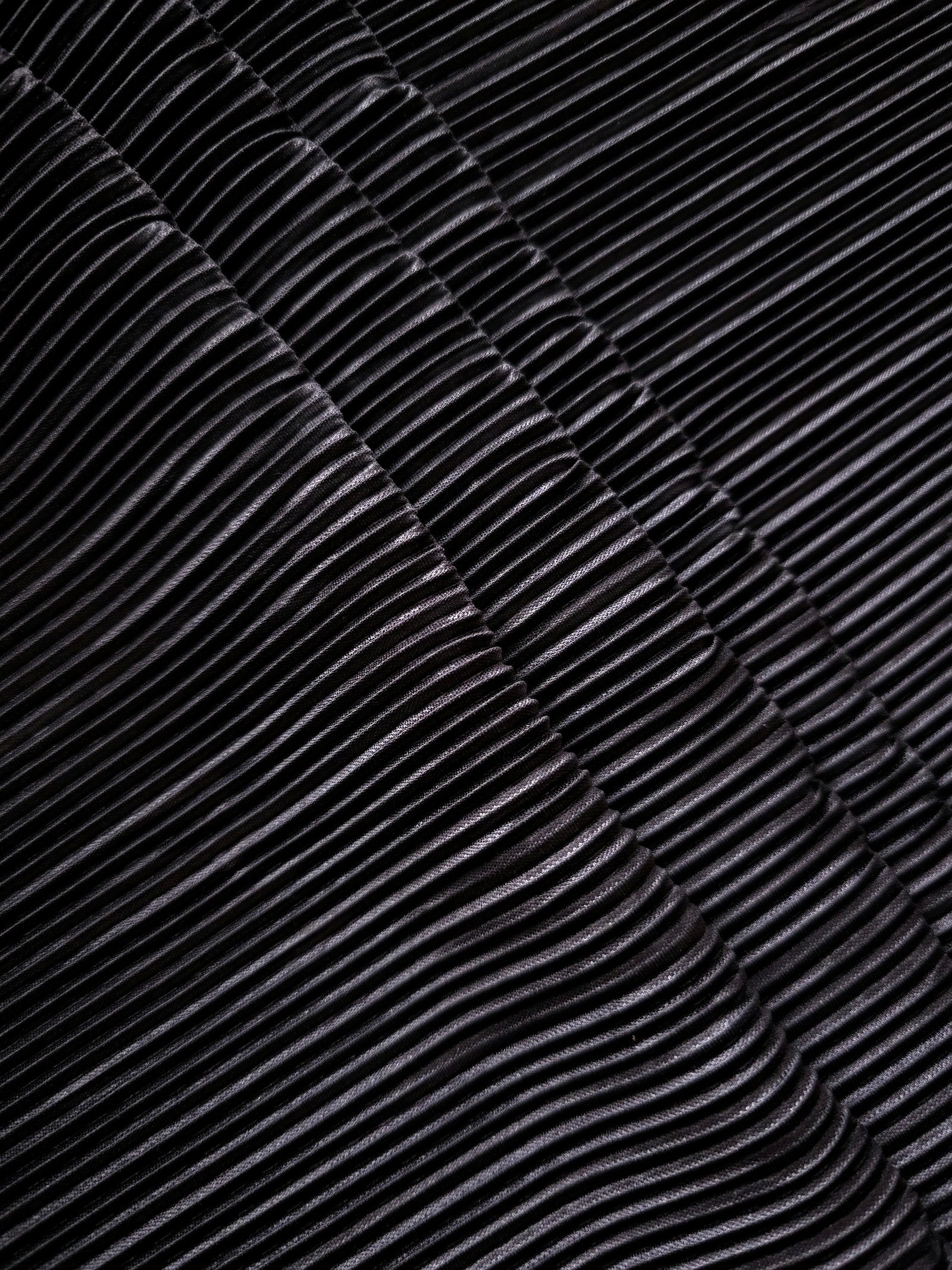 Micro Pleated Stretch Bodre Satin Fabric