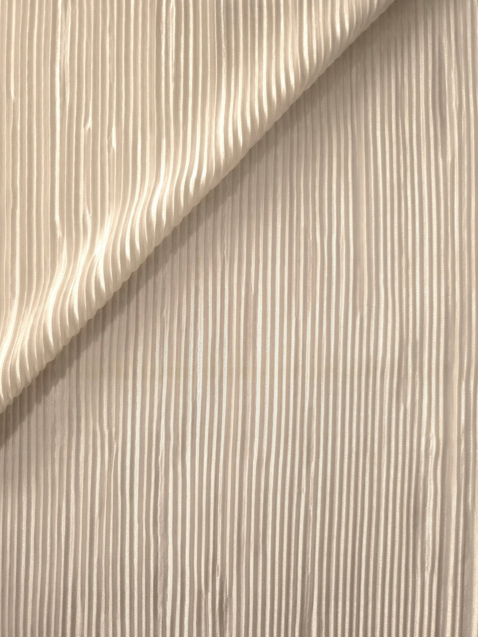 Micro Pleated Stretch Bodre Satin Fabric