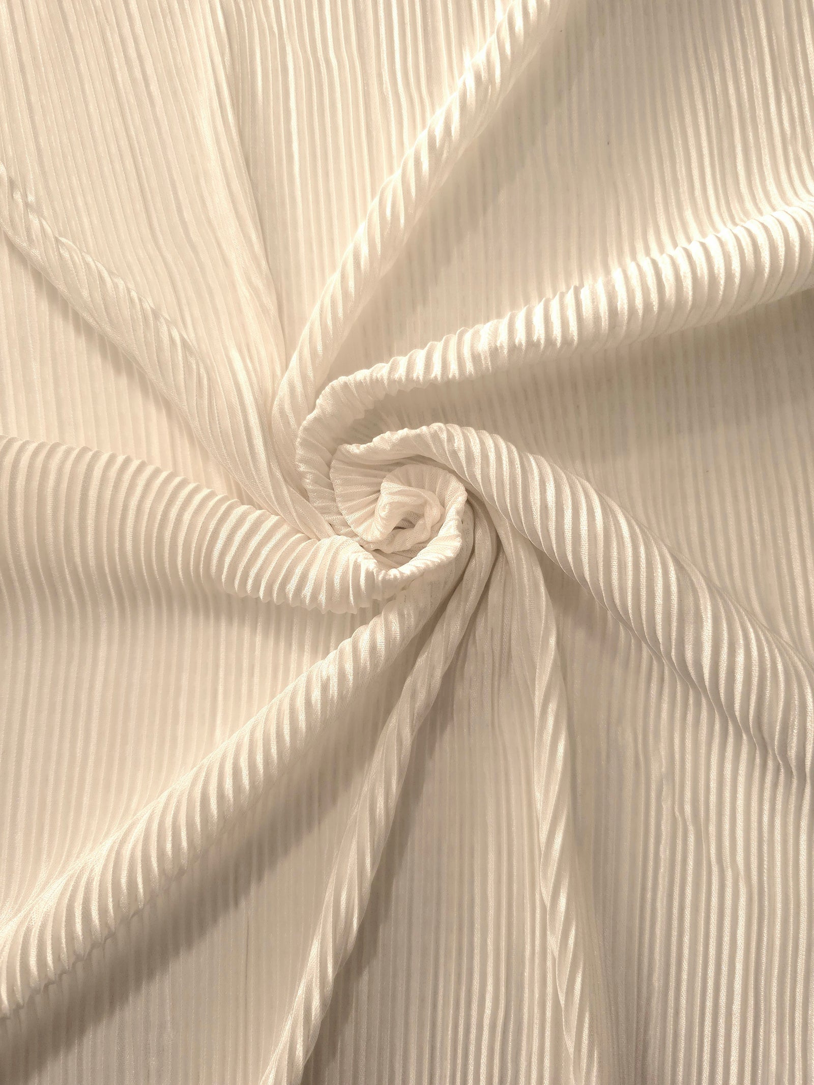 Micro Pleated Stretch Bodre Satin Fabric