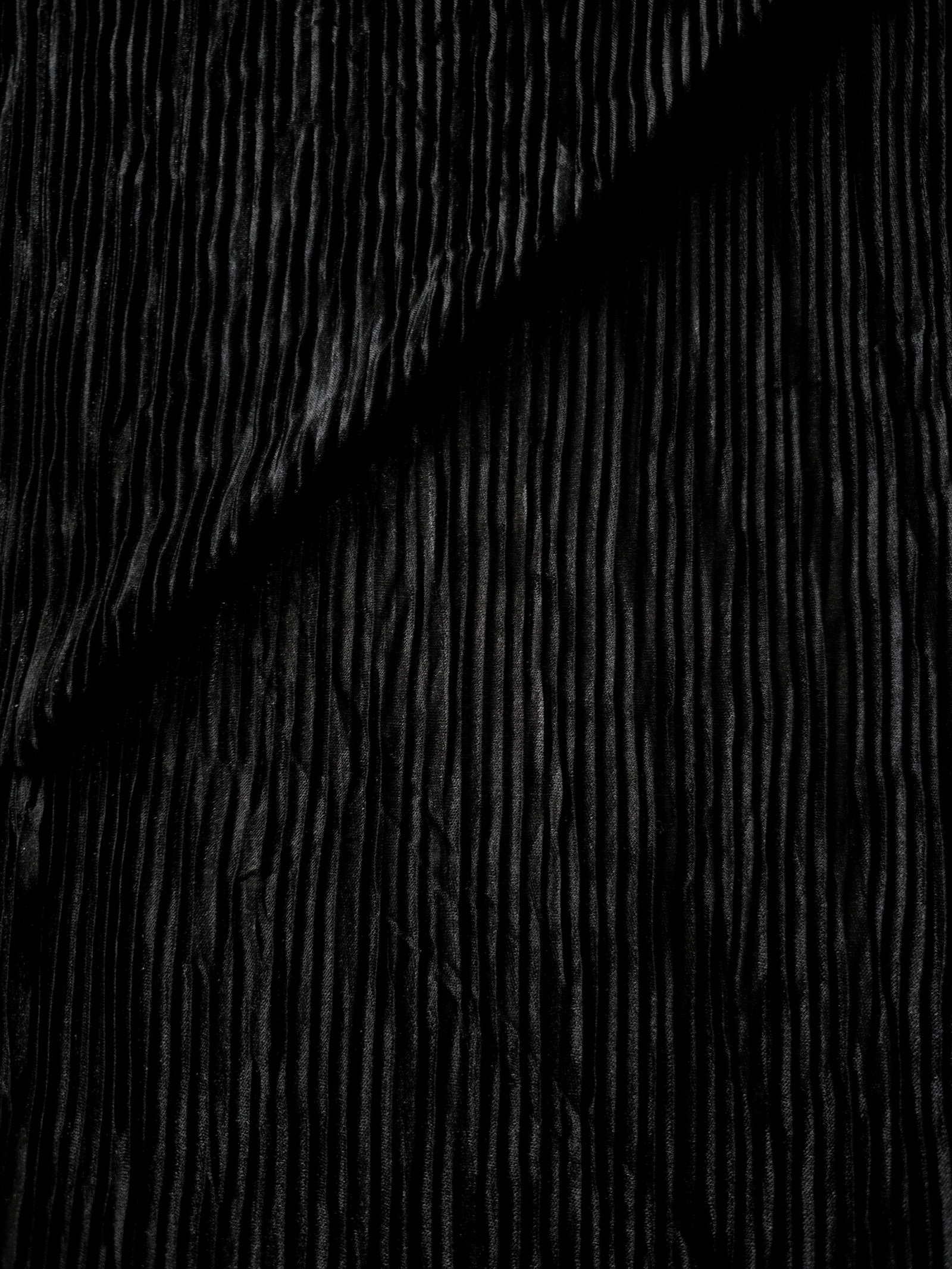 Micro Pleated Stretch Bodre Satin Fabric